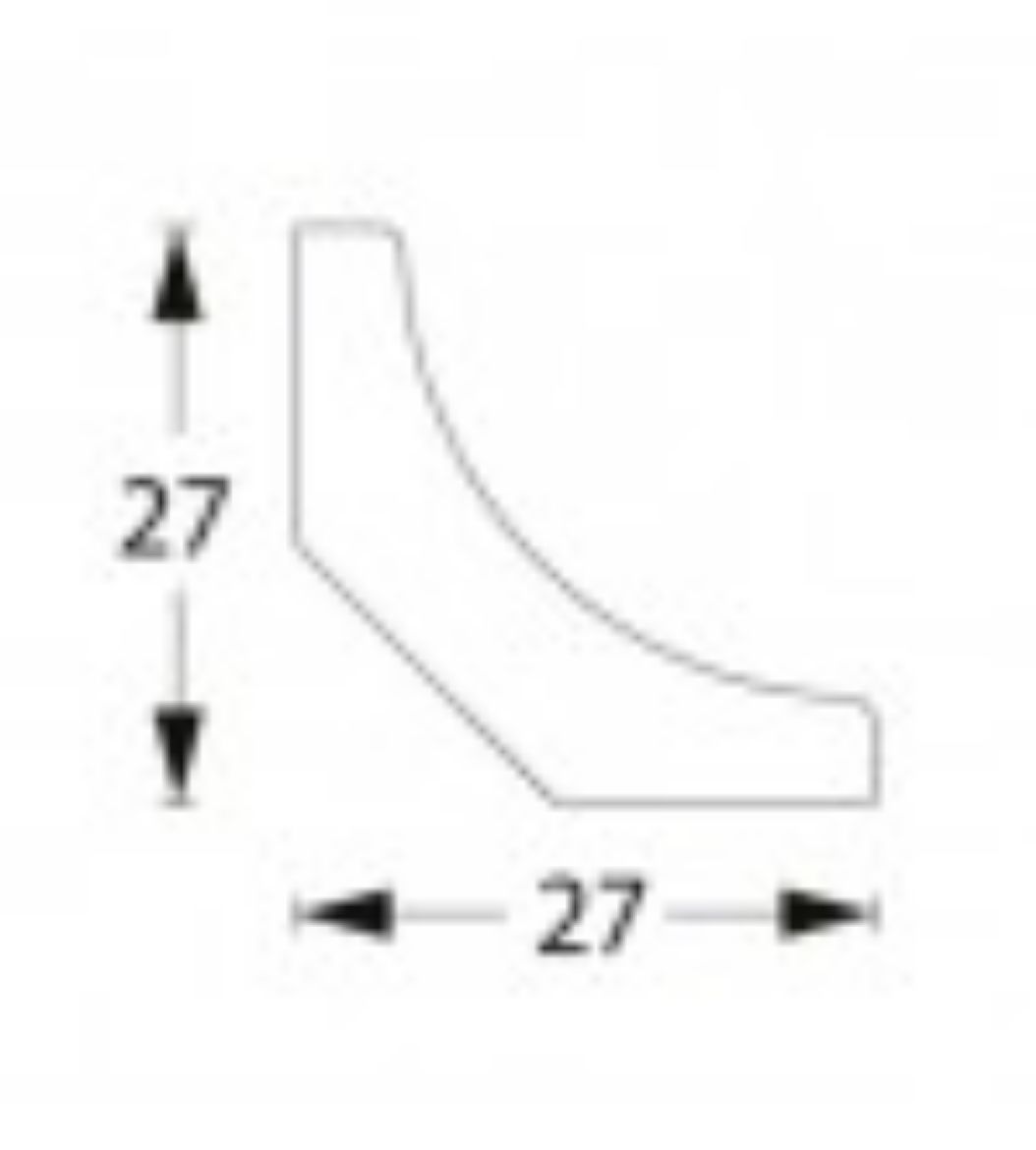 Billede af Hulkehlliste bøg 27 x 27 mm